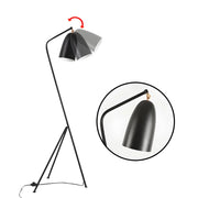 Modern Simple Black Cone and Tripod Metal Floor Lamp