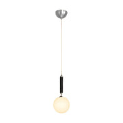Modern Single Globe Pendant Light Adjustable Cord Bedroom