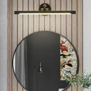 Modern Sleek Black and Gold Cylinder Vanity Light