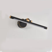 Modern Sleek Black and Gold Cylinder Vanity Light