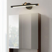 Modern Sleek Black and Gold Cylinder Vanity Light