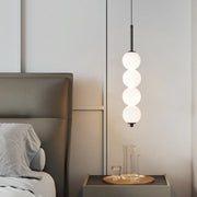 Modern Sleek Multi Globe Glass Bedroom Pendant Light