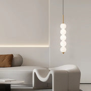 Modern Sleek Multi Globe Glass Bedroom Pendant Light