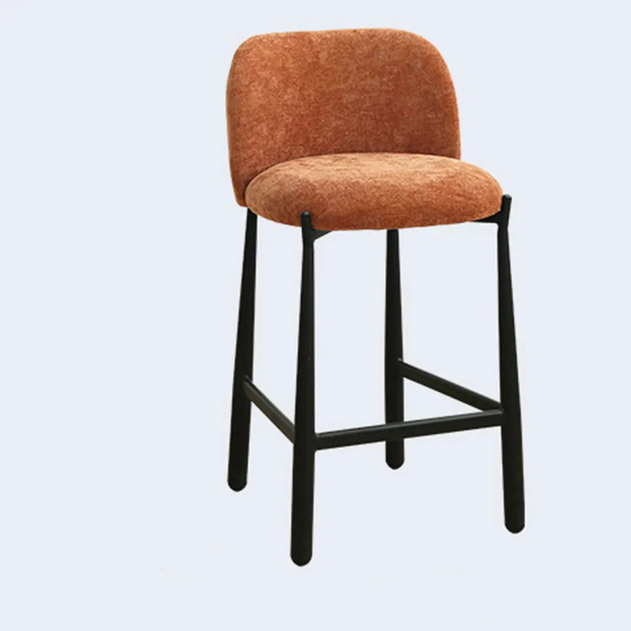 Modern Square Low Back Upholstered Counter Height Bar Stool