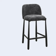 Modern Square Low Back Upholstered Counter Height Bar Stool