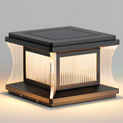 Modern Square Waterproof Solar Outdoor Pillar Light