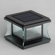 Modern Square Waterproof Solar Outdoor Pillar Light