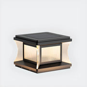 Modern Square Waterproof Solar Outdoor Pillar Light