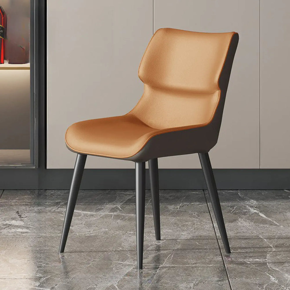 Modern Stain-Resistant Upholstered Leather Dining Chair
