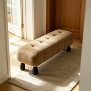 Modern Tufted Chenille Upholstered Bedroom Entryway Bench