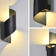 Modern Twisted LED Up Down Wall Sconce