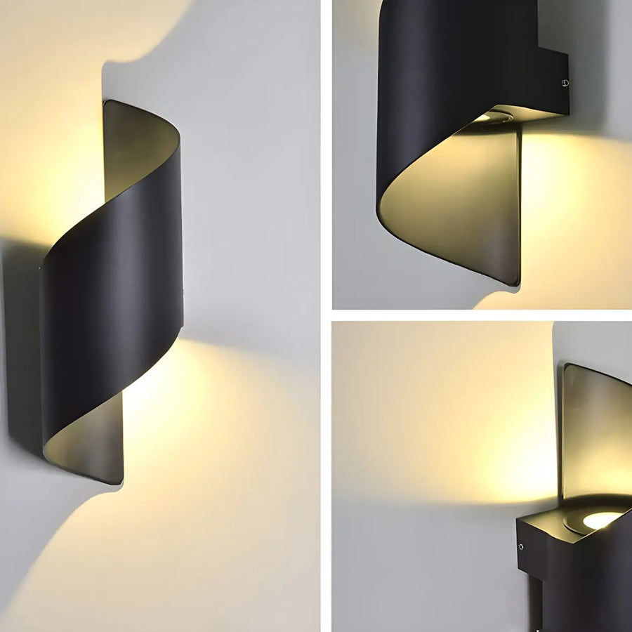 Modern Twisted LED Up Down Wall Sconce