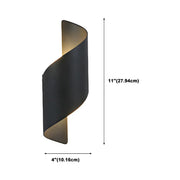 Modern Twisted LED Up Down Wall Sconce