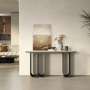 Modern U-Shaped Leg Scratch Resistant Stone Console Table