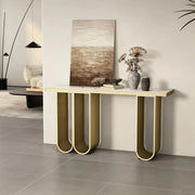 Modern U-Shaped Leg Scratch Resistant Stone Console Table