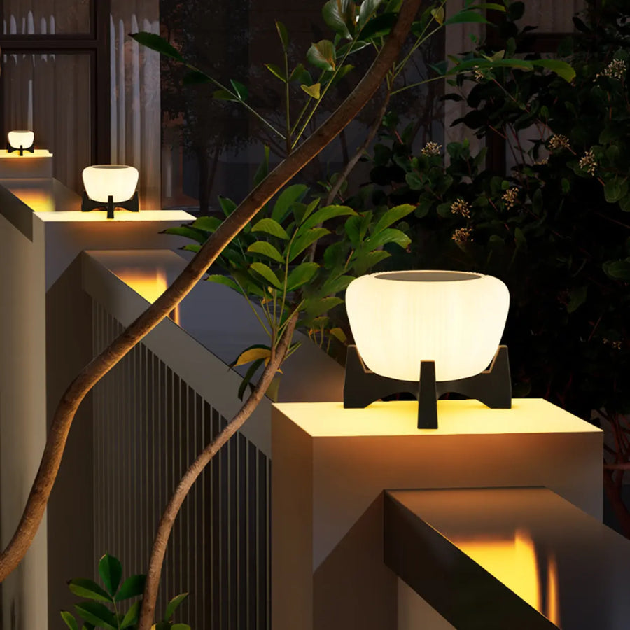 Modern Waterproof Solar LED Outdoor Garden Pillar Light