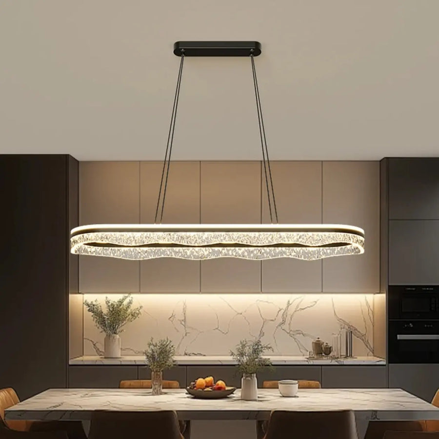 Modern Wave LED Pendant Light for Dining & Living Room