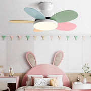 Modern Whimsical Multi-Color LED Kids Ceiling Fan
