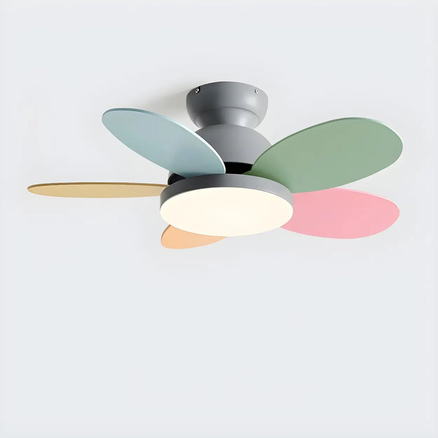 Modern Whimsical Multi-Color LED Kids Ceiling Fan