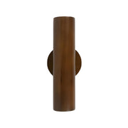 Modern Wood Cylinder Up Down Bedside Wall Sconce
