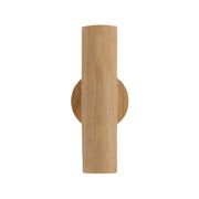 Modern Wood Cylinder Up Down Bedside Wall Sconce