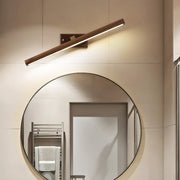 Modern Wood Grain Tube LED Bathroom Vanity Light