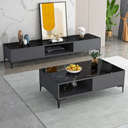 Modern Wood Rectangle Open Storage Cabinet TV Stand