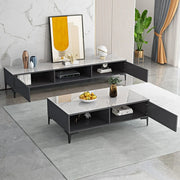 Modern Wood Rectangle Open Storage Cabinet TV Stand