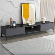 Modern Wood Rectangle Open Storage Cabinet TV Stand