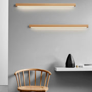 Modern Wood Rectangular LED Vanity Light