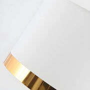 Modish White Drum Shade Gold Metal LED Floor Lamp