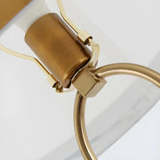 Modish White Drum Shade Gold Metal LED Floor Lamp