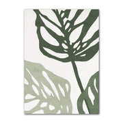 Sage Green Monstera Leaves Canvas Posters