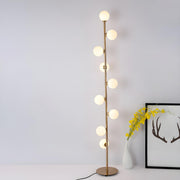 Multi-Light Globe Gold Metal Living Room Floor Lamp