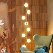 Multi-Light Globe Gold Metal Living Room Floor Lamp