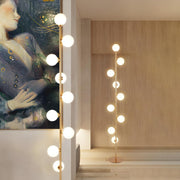 Multi-Light Globe Gold Metal Living Room Floor Lamp