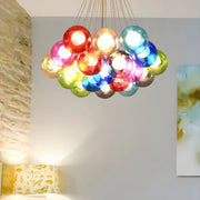 Multicolor Glass Bubble Dining Room Haning Chandelier