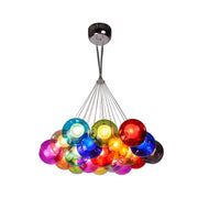 Multicolor Glass Bubble Dining Room Haning Chandelier