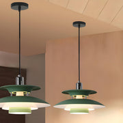 Multicolor Layered Geometric Dining Room Pendant Light
