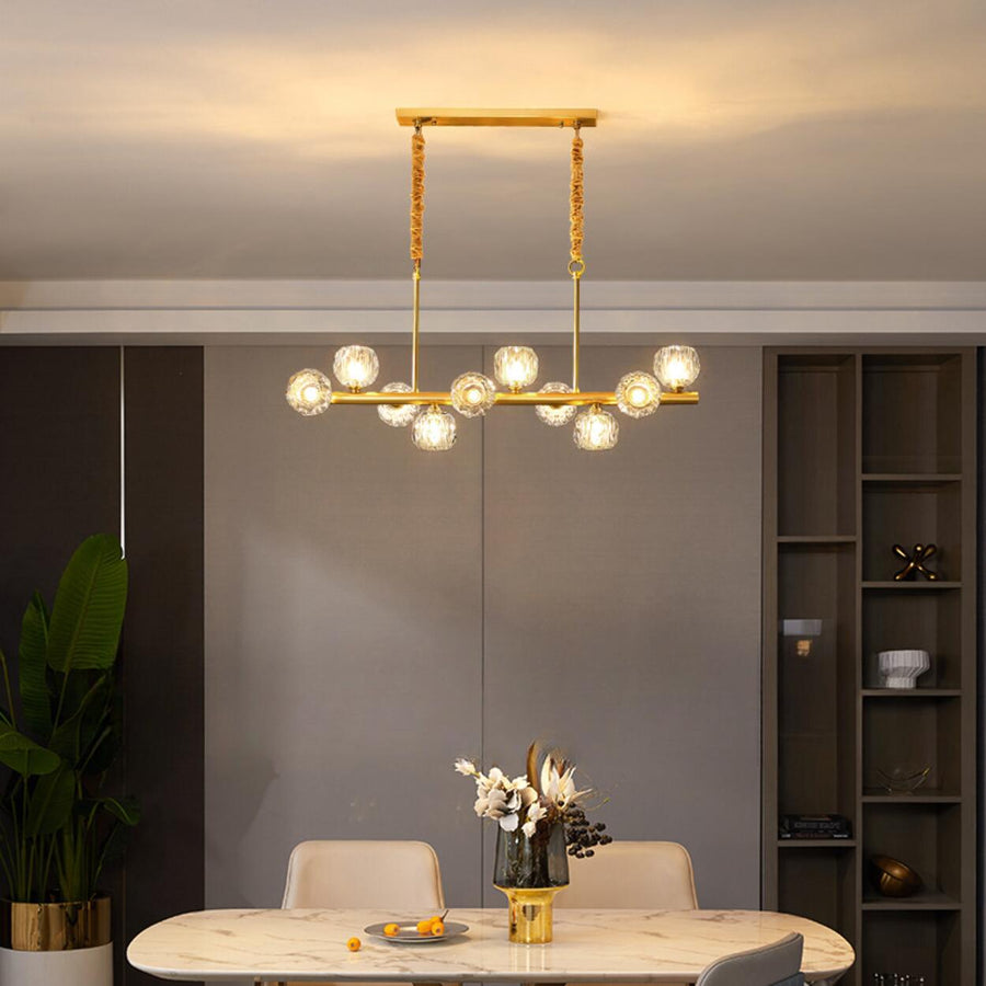 Natural Birds and Globe Branch Island Pendant Light