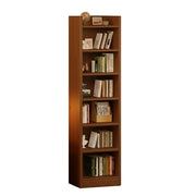 Natural Finish Classic Timber 7 Shelves Narrow Bookcase