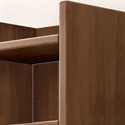 Natural Finish Classic Timber 7 Shelves Narrow Bookcase