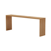 Natural Rectangular Wood Narrow Bar Table Set with Stools