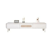 Natural-White Wooden Drawers Cabinet Long TV Stand