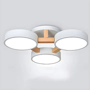 Nordic Round Wood Flush Mount Ceiling Light