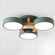 Nordic Round Wood Flush Mount Ceiling Light