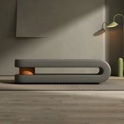 Off-White Faux Leather Upholstered Bedroom Bench