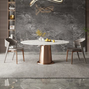 Open Back Faux Leather Seat Metal Dining Chairs Beige