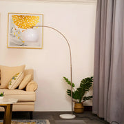 Orange Dome Modern Arched Metal LED Floor Lamp