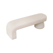 Orange Sherpa Upholstered Short Height Bedroom Bench